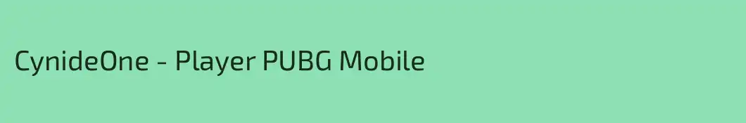CynideOne - Player PUBG Mobile